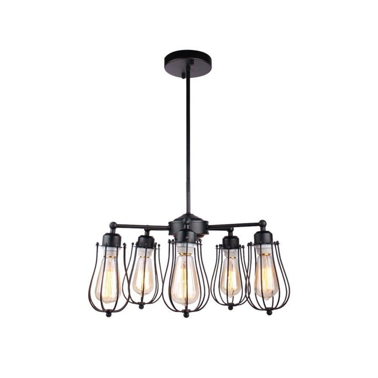 Xtricity - Luminaire Suspendu à 5 Lumières, Largeur de 18.8'', De la Collection Broadway, Noir - Simple Boutique