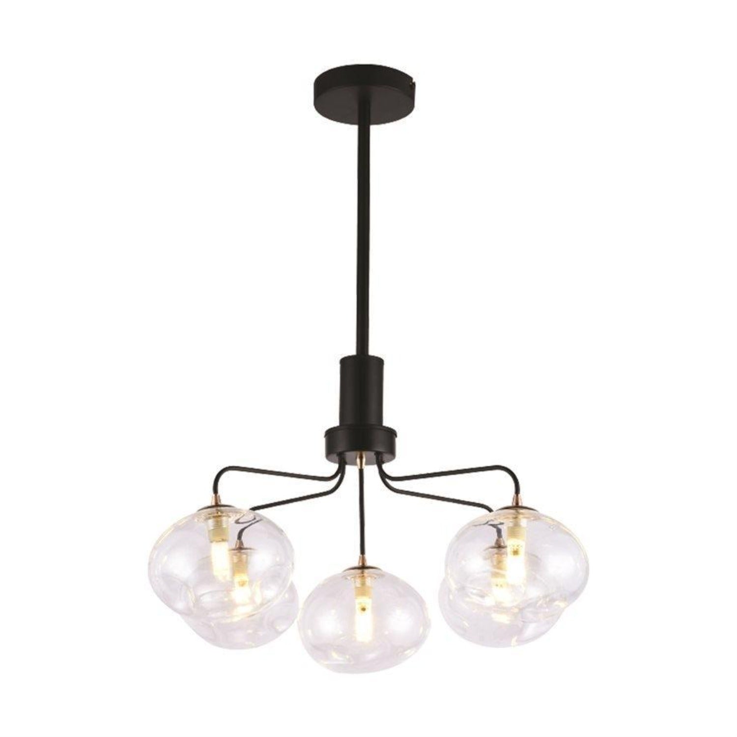 Xtricity - Luminaire Suspendu à 5 Lumières, Largeur de 22.04'', De la Collection Stanford, Noir - Simple Boutique