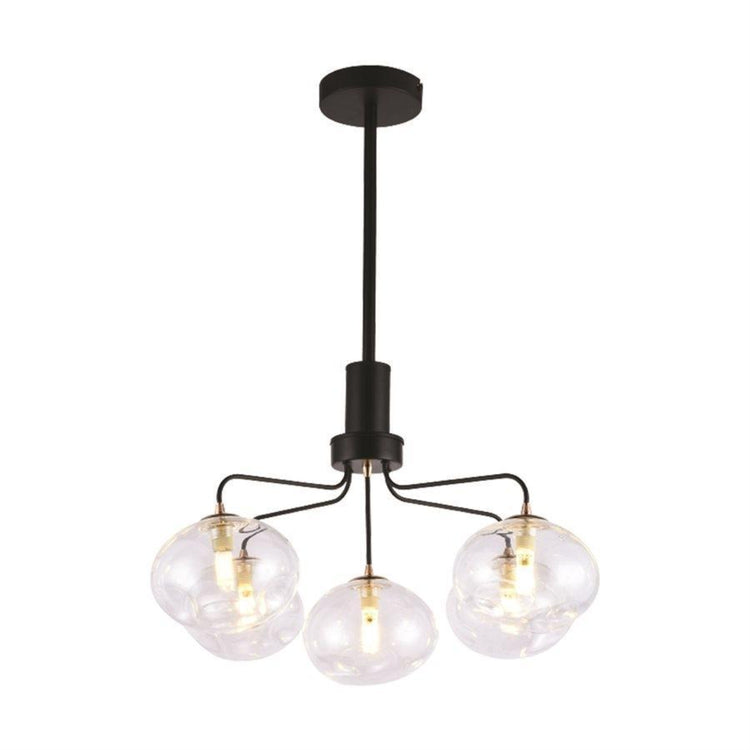 Xtricity - Luminaire Suspendu à 5 Lumières, Largeur de 22.04'', De la Collection Stanford, Noir - Simple Boutique