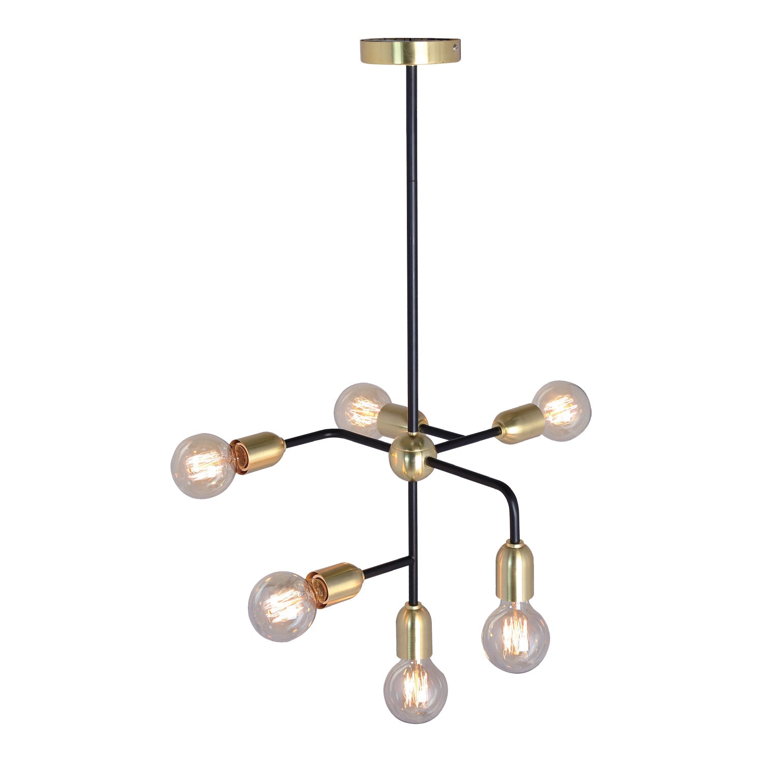 Xtricity - Luminaire Suspendu à 6 Lumières, Largeur de 14.2'', De la Collection Skylight, Doré - Simple Boutique