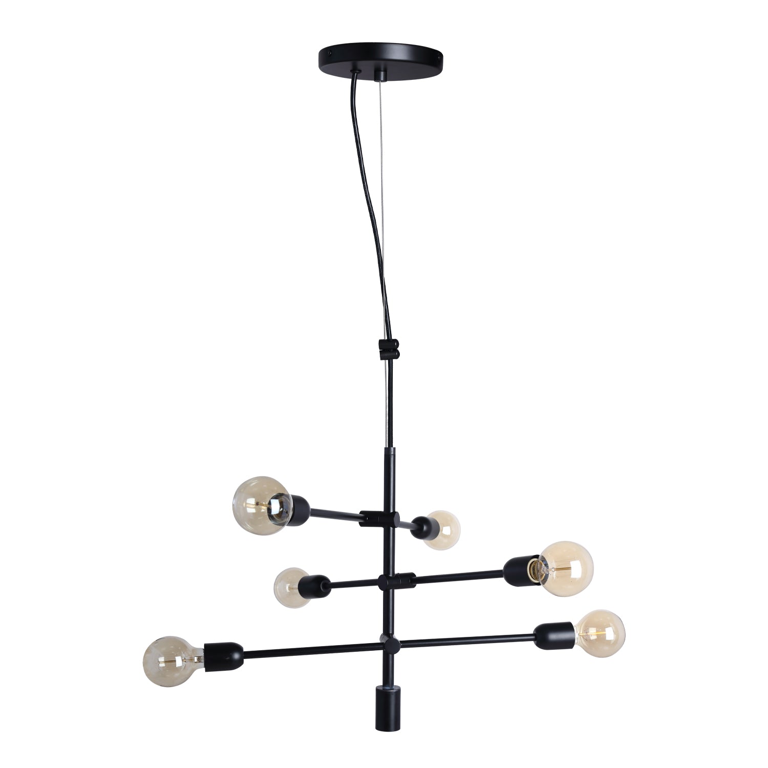 Xtricity - Luminaire Suspendu à 6 Lumières, Largeur de 23'', De la Collection Elixir, Noir - Simple Boutique