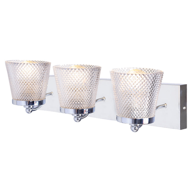 Xtricity - Luminaire de Vanité à 3 Lumières, Largeur de 19.7'', De la Collection Riva, Fini Chromé - Simple Boutique