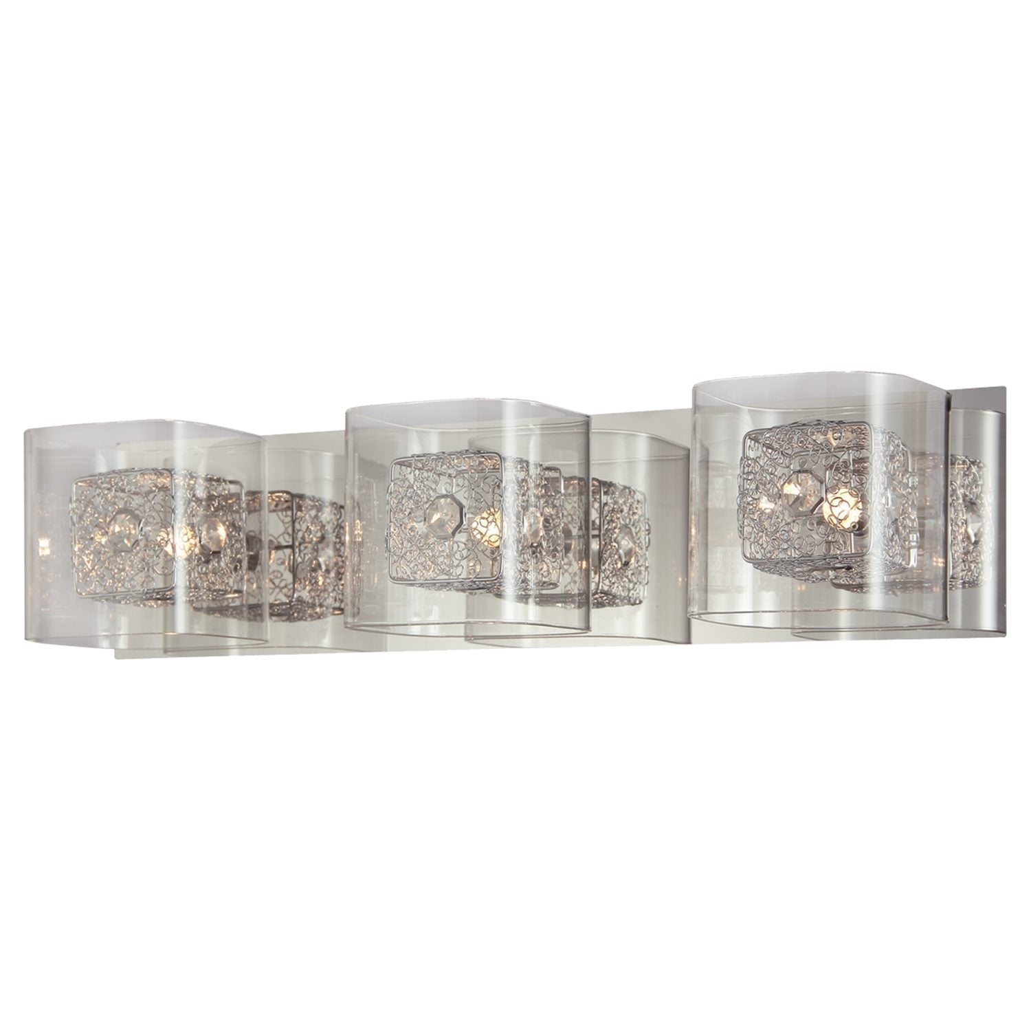 Xtricity - Luminaire de Vanité à 3 Lumières, Largeur de 22.05'', De la Collection Fairview, Fini Chromé - Simple Boutique