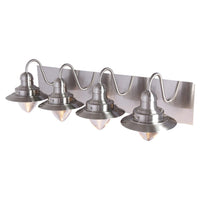 Xtricity - Luminaire de Vanité à 4 Lumières, Largeur de 27.1'', De la Collection Baltimore, Fini Nickel - Simple Boutique
