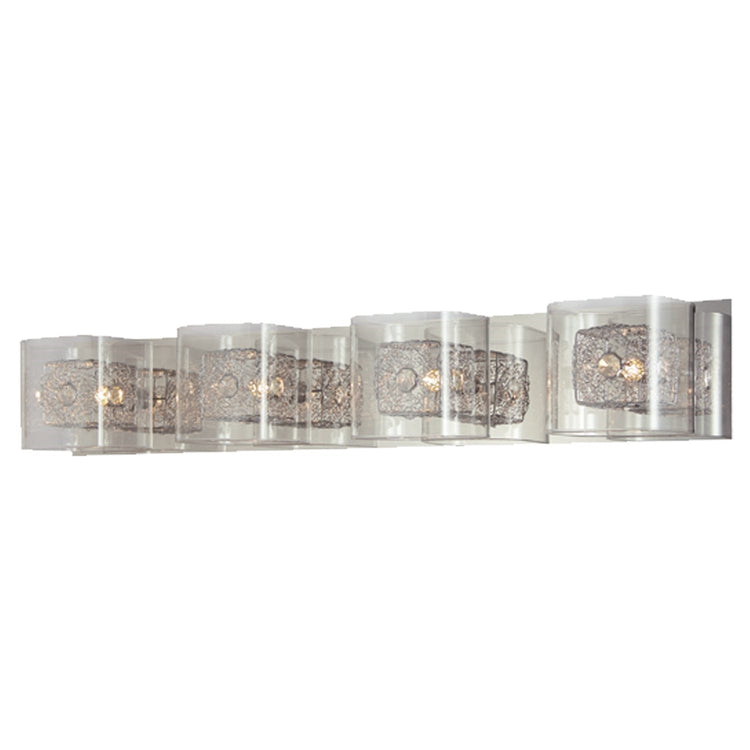Xtricity - Luminaire de Vanité à 4 Lumières, Largeur de 30.98'', De la Collection Fairview, Fini Chromé - Simple Boutique