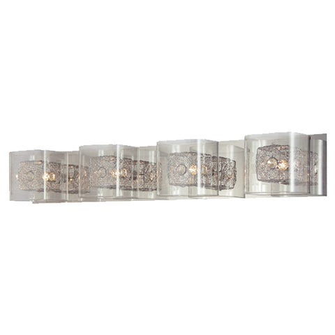 Xtricity - Luminaire de Vanité à 4 Lumières, Largeur de 30.98'', De la Collection Fairview, Fini Chromé