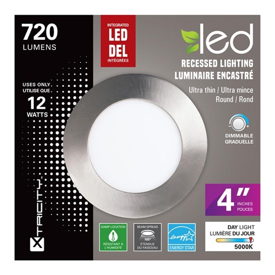 Xtricity Luminaire encastré del 4'' 12W/720L/5000k "Nickel" - Simple Boutique
