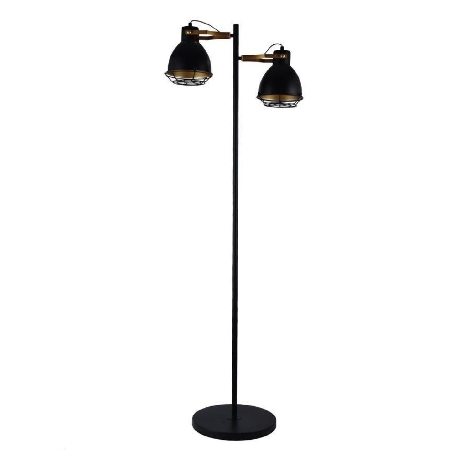 Xtricity - Luminaire sur Pied à 2 Têtes, Hauteur de 5', De la Collection Virginia, Noir - Simple Boutique