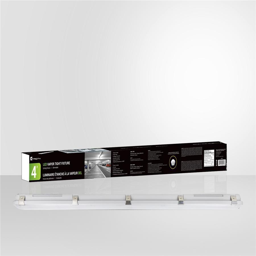 Xtricity - Plafonnier DEL Étanche à la Vapeur, Longeur de 4 Pieds, 40W, Durée de Vie de 50 000 Heures, Blanc - Simple Boutique