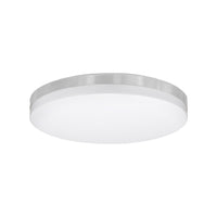 Xtricity - Plafonnier Rond avec DEL Intégrées, Diamètre de 15", 3 Options de Couleurs, De la Collection Valerio, Nickel - Simple Boutique