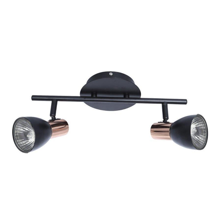 Xtricity - Plafonnier à 2 Têtes, Largeur de 16,1'', De la Collection Riviera, Noir - Simple Boutique