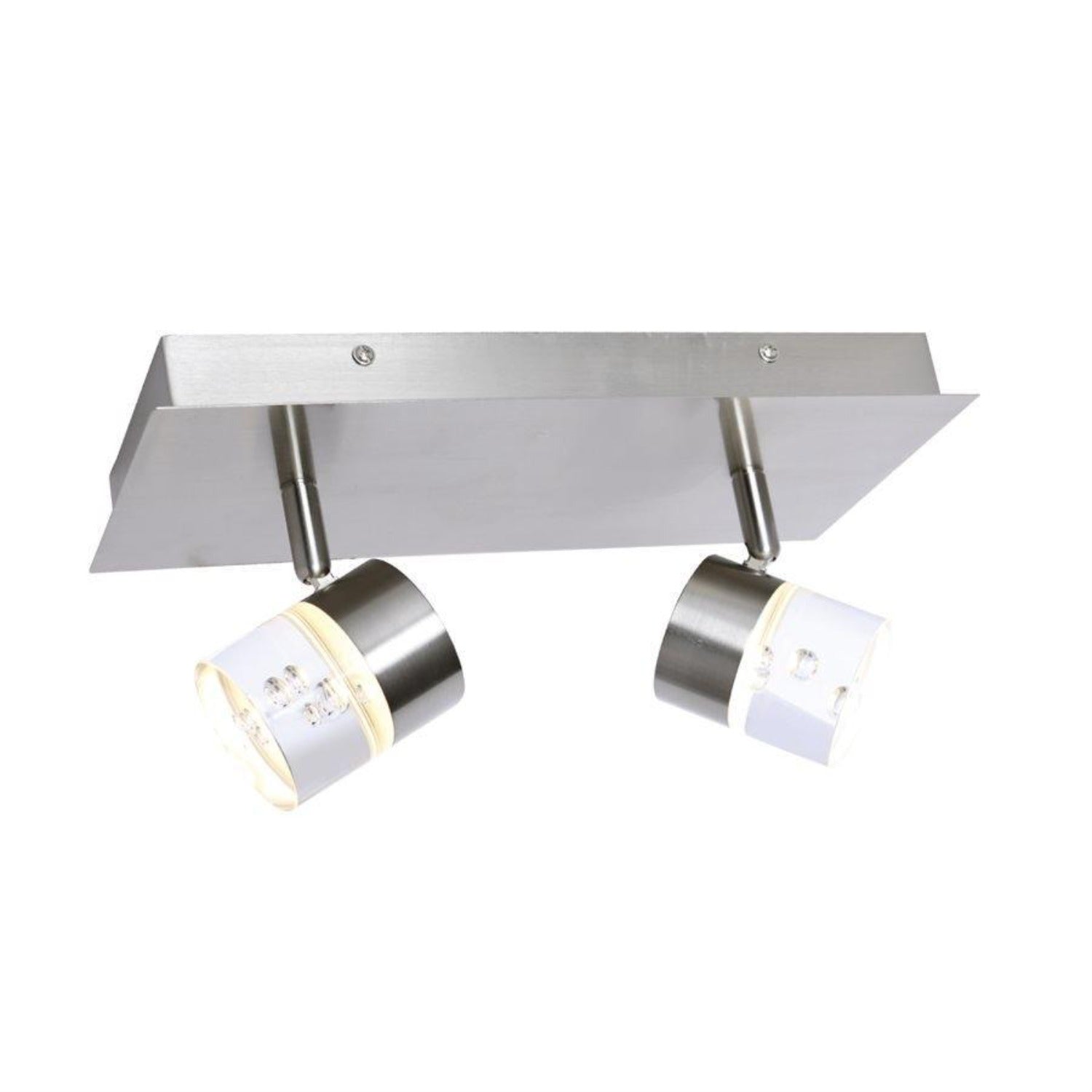 Xtricity - Plafonnier à 2 Têtes avec DEL Intégré, Largeur de 11.8'', De la Collection Hope, Nickel - Simple Boutique