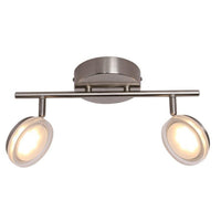 Xtricity - Plafonnier à 2 Têtes avec DEL Intégré, Largeur de 14.56'', De la Collection Anita, Nickel - Simple Boutique