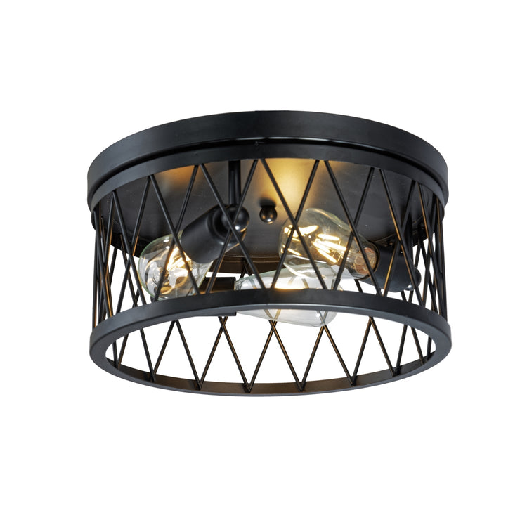 Xtricity - Plafonnier à 3 Lumières, Diamètre de 13.8'', De la Collection Sweden, Noir - Simple Boutique