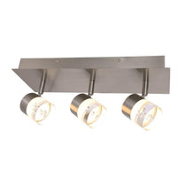 Xtricity - Plafonnier à 3 Têtes avec DEL Intégré, Largeur de 14.5'', De la Collection Hope, Nickel - Simple Boutique