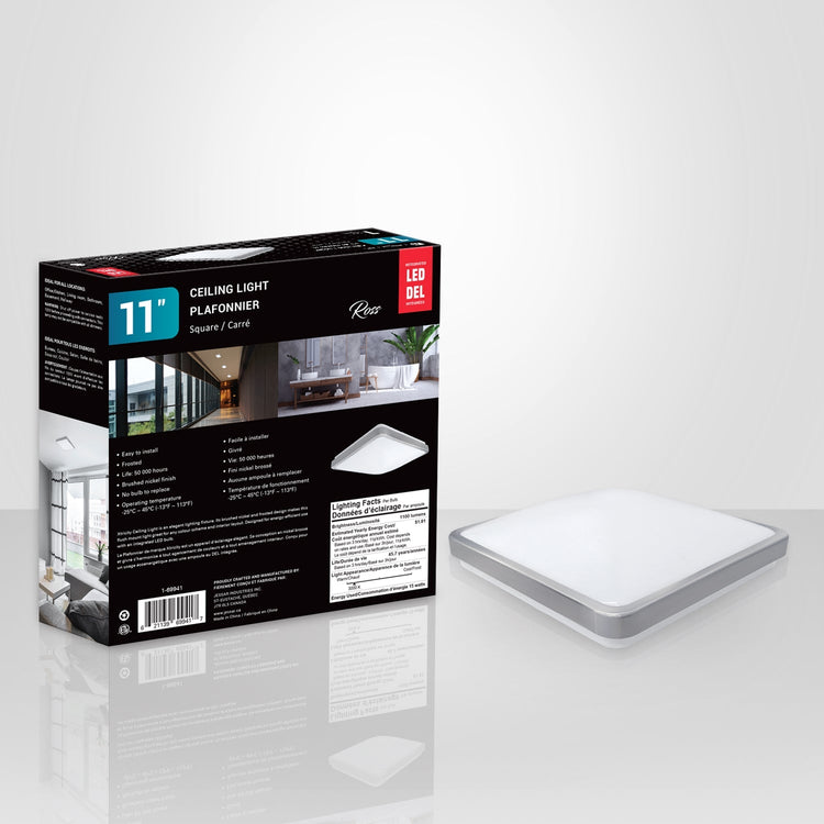 Xtricity - Plafonnier avec DEL Intégrées, Gradable, Largeur de 11'', 15W, 3000K Blanc Doux - Simple Boutique