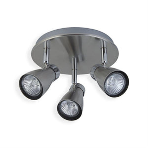 Xtricity - Plafonniers à 3 Têtes, Largeur de 9.44'', De la Collection Yorkshire, Nickel Chrome - Simple Boutique