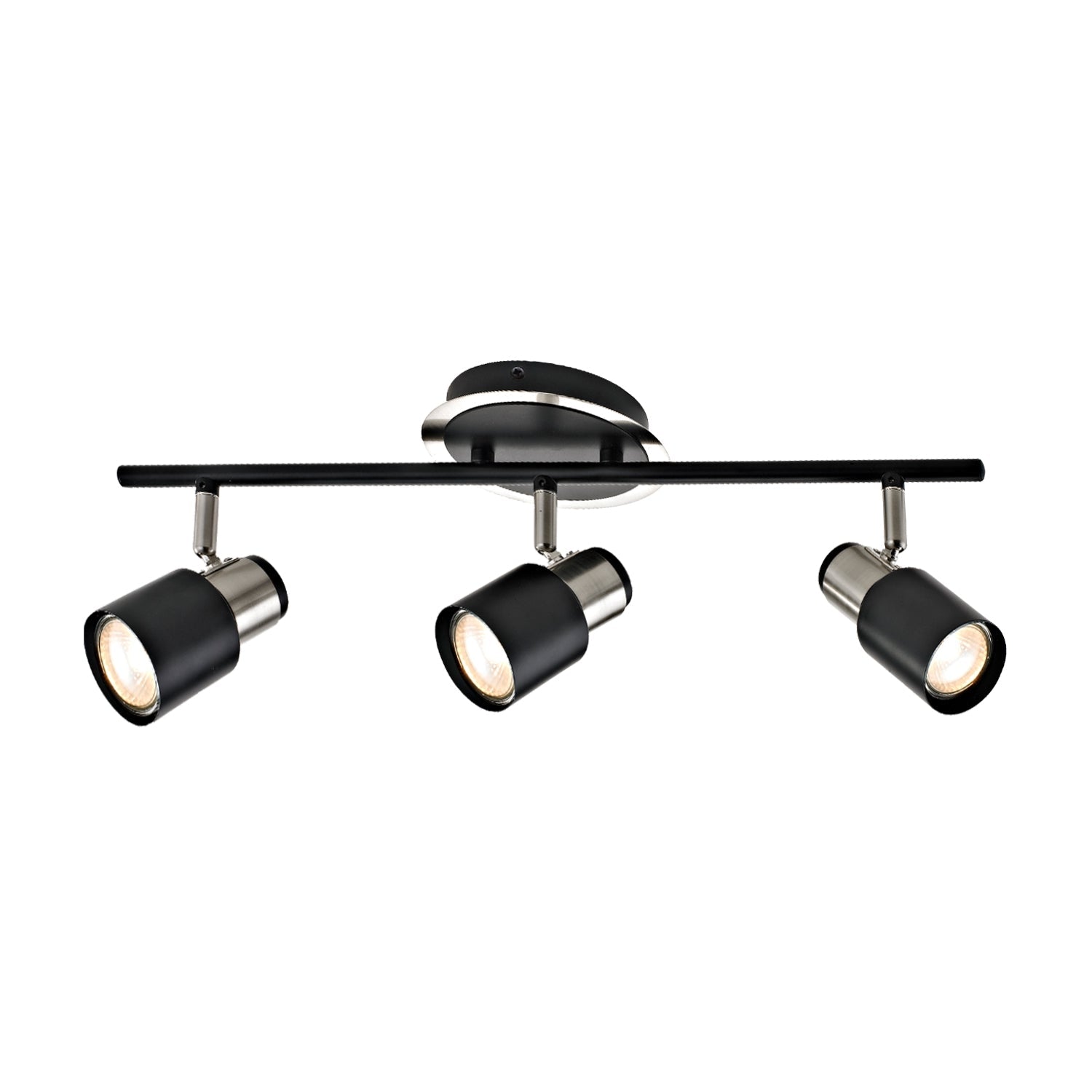 Xtricity - Rail d'éclairage à 3 Têtes, Largeur de 20.5'', De la Collection Harbour, Nickel Brossé et Noir - Simple Boutique