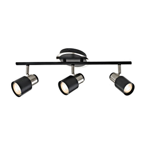 Xtricity - Rail d'éclairage à 3 Têtes, Largeur de 20.5'', De la Collection Harbour, Nickel Brossé et Noir - Simple Boutique