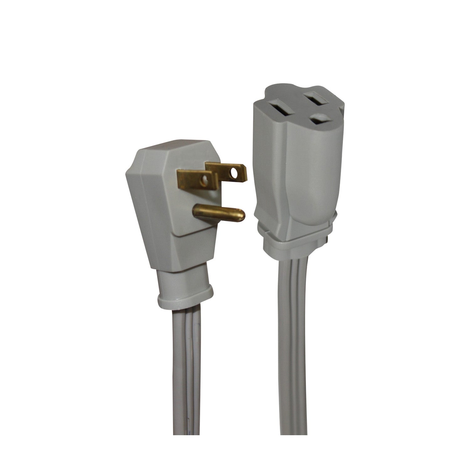 Xtricity - Rallonge Électrique à 1 Prise avec Mise à la Terre, Longeur de 2 Mètres, Pour Usage Intérieur, Gris - Simple Boutique