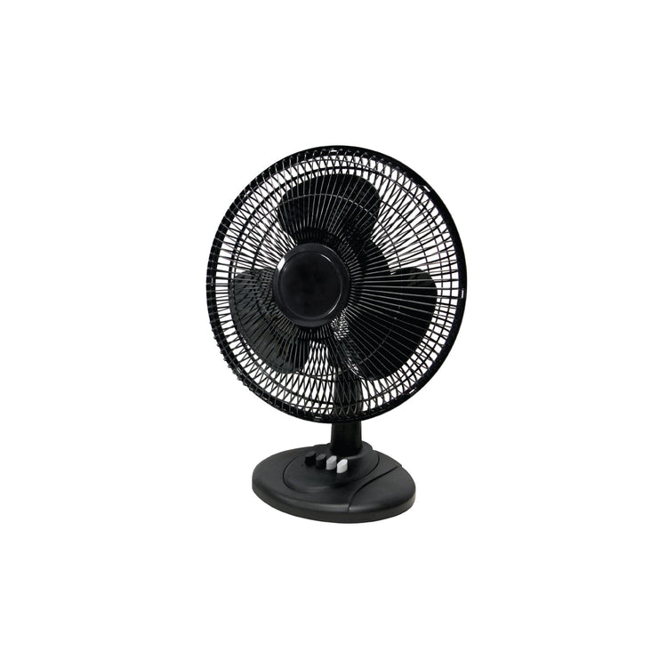 Xtricity - Ventilateur de Table, Diamètre de 12'', 3 Vitesses, Oscillation, Noir - Simple Boutique