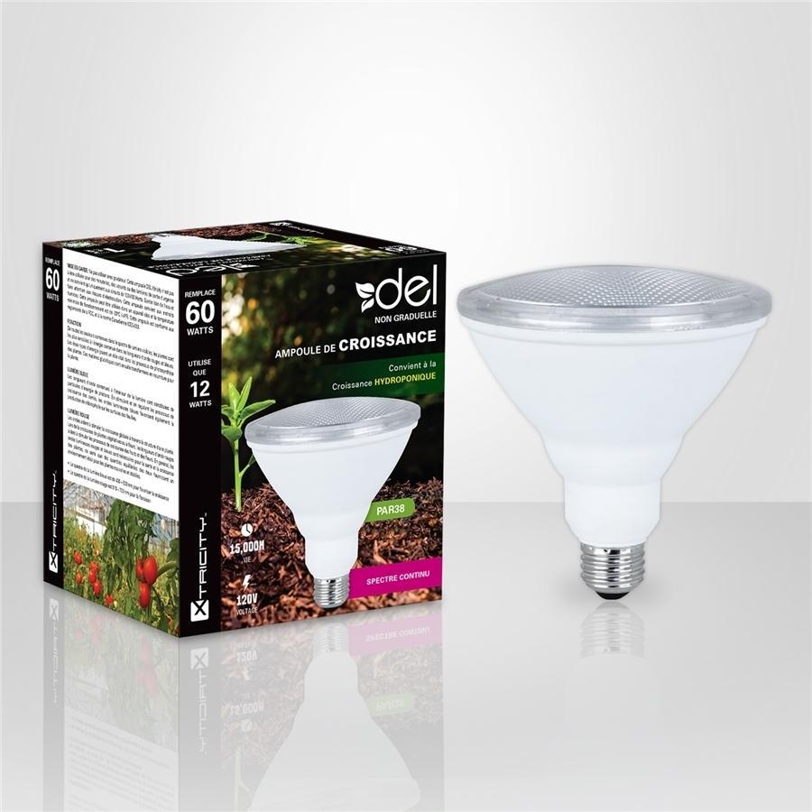 Xtricity ampoule de croissance del par38/12w/120v/e26 - Simple Boutique
