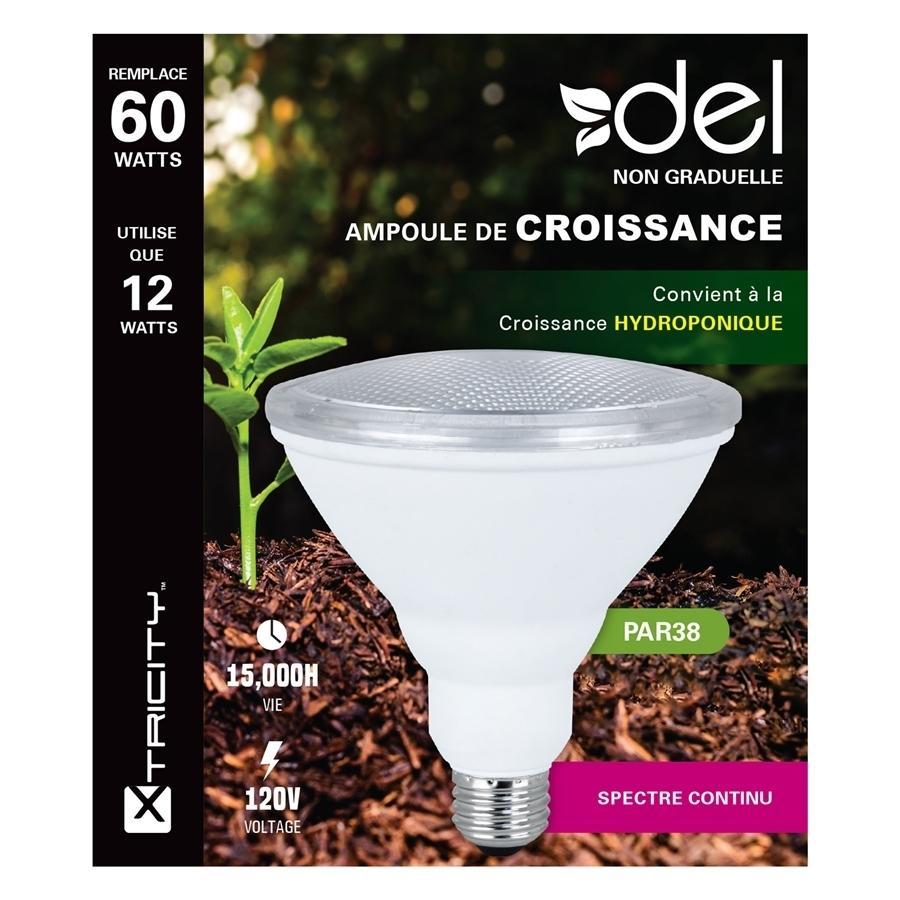 Xtricity ampoule de croissance del par38/12w/120v/e26 - Simple Boutique