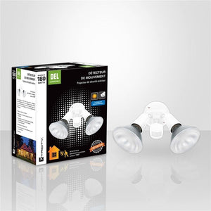 Xtricity détecteur de mouvement à 2 têtes 180w maximum blanc - Simple Boutique