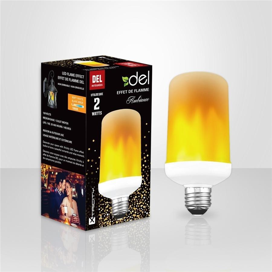 Xtricity effet de flamme del 2w/120v/1800k blanc doux - Simple Boutique