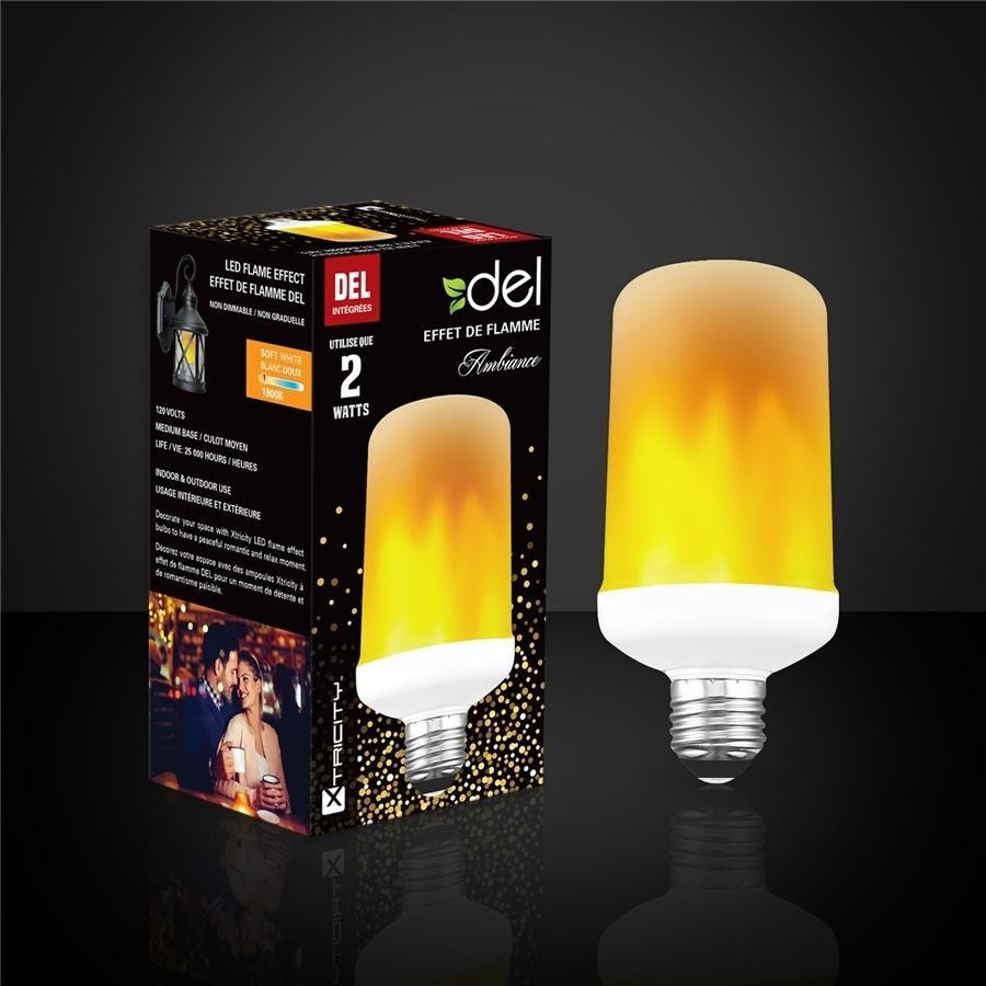 Xtricity effet de flamme del 2w/120v/1800k blanc doux - Simple Boutique