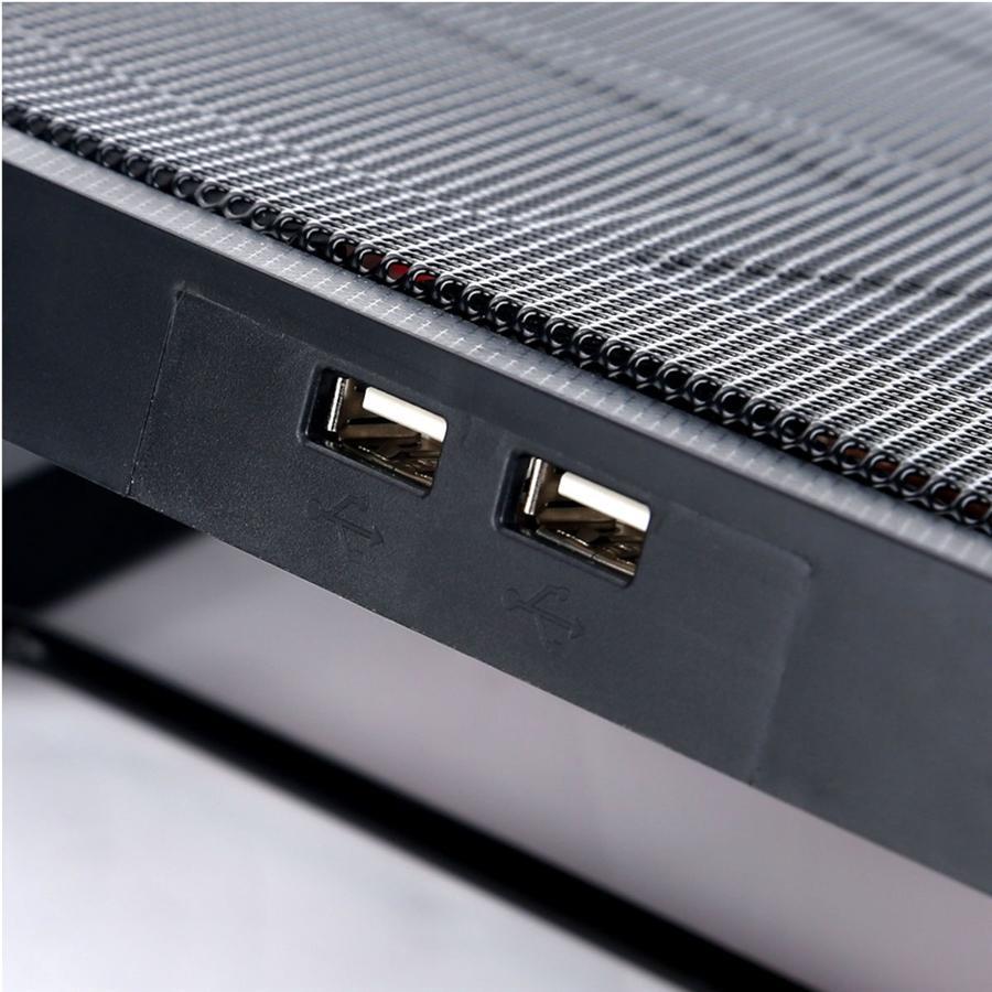 Xtrike Me FN-802 - Système de Refroidissement pour Ordinateur Portable avec Rétro-Éclairage Rouge - Simple Boutique