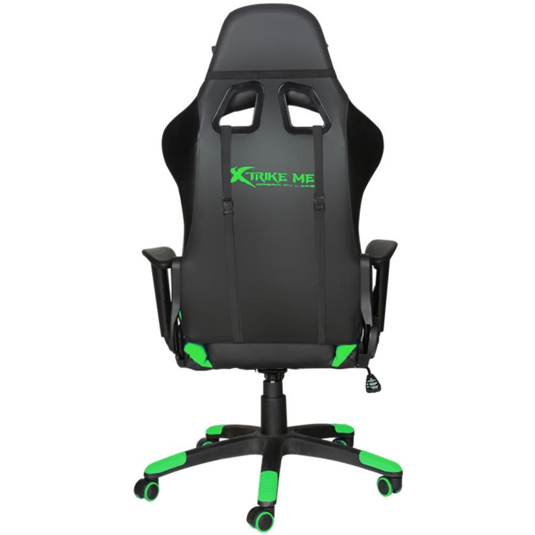 Xtrike Me GC-905 - Chaise de Gamer sur Roulettes, Ajustable et Ergonomique, Vert - Simple Boutique