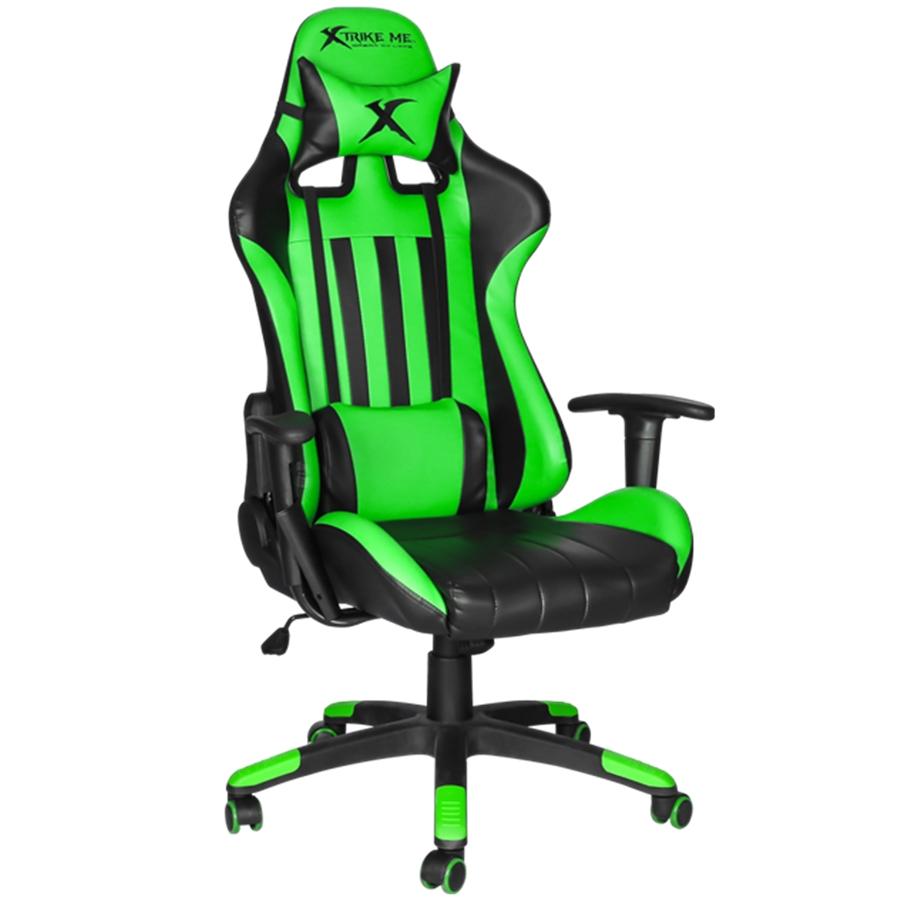 Xtrike Me GC-905 - Chaise de Gamer sur Roulettes, Ajustable et Ergonomique, Vert - Simple Boutique