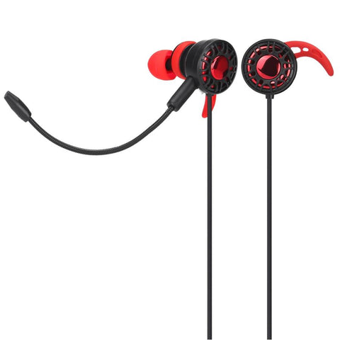 Xtrike Me GE-109 - Écouteurs de Jeu Intra-Auriculaire Avec Microphone, Rouge