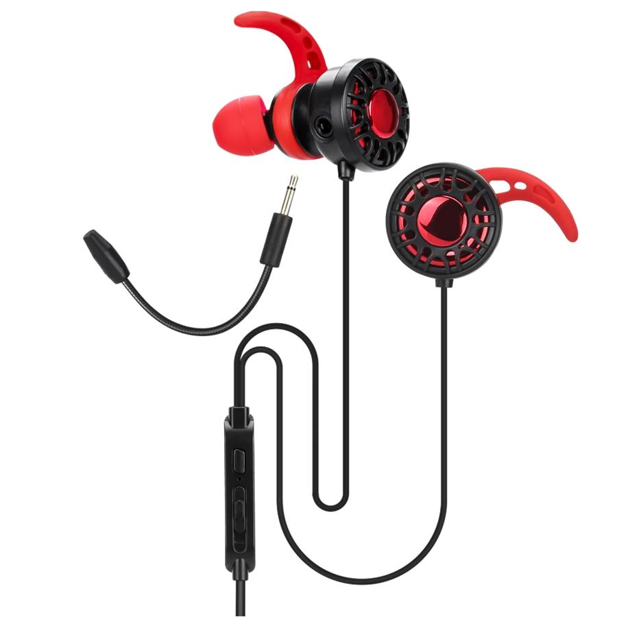 Xtrike Me GE-109 - Écouteurs de Jeu Intra-Auriculaire Avec Microphone, Rouge - Simple Boutique