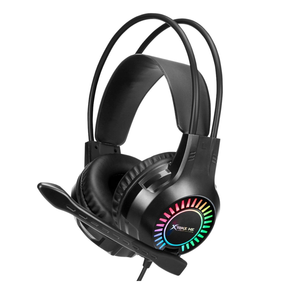 Xtrike Me GH-709 - Casque de Jeu Filaire, Rétro-Éclairé avec Microphone, Noir - Simple Boutique