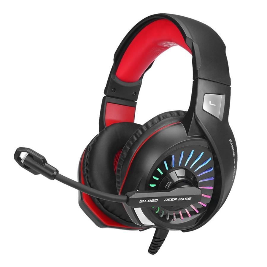 Xtrike Me GH-890 - Casque de Jeu Filaire, Rétro-Éclairé avec Microphone, Noir - Simple Boutique