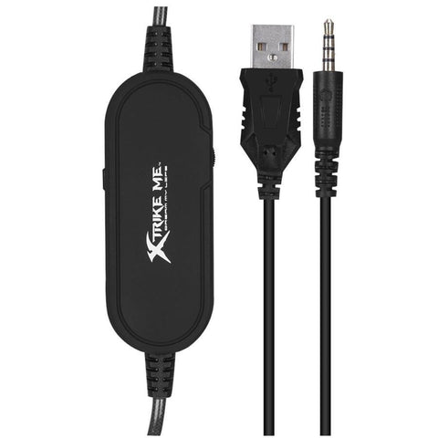 Xtrike Me GH-899 - Casque de Jeu Stéréo avec Microphone, Filaire avec Rétro-éclairage, Noir