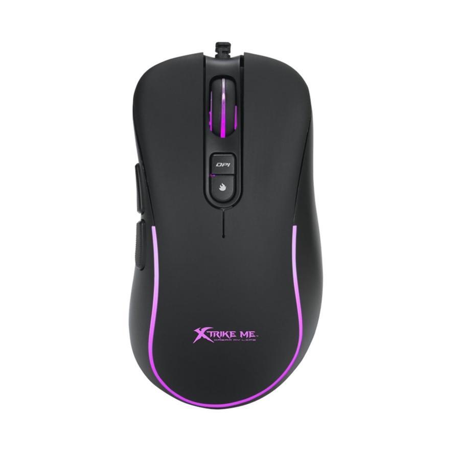 Xtrike Me GMP-290 - Ensemble de Souris de Jeu Optique, Filaire DPI 1200 à 3600 et Tapis de Souris Rouge - Simple Boutique