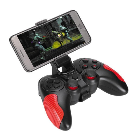 Xtrike Me GP-45 - Manette de Jeu Sans-Fil avec Batterie Intégrée, Bluetooth ou Filaire, Pour Android et PC, Noir