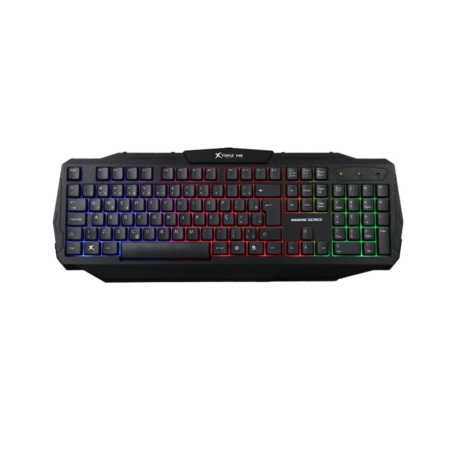 Xtrike Me KB-302 - Clavier de Jeu Filaire, Avec Rétro-Éclairage à Couleurs Mixtes, 104 Touches, Noir - Simple Boutique