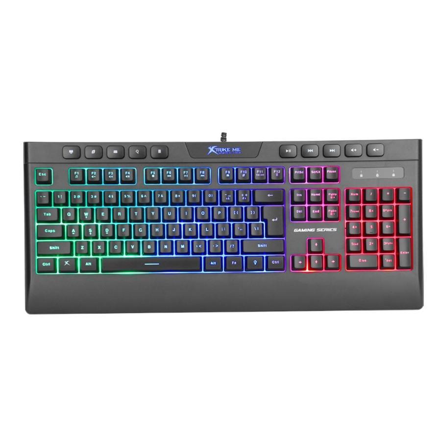 Xtrike Me KB-508 - Clavier de Jeu Filaire avec 114 Touches et Rétro-Éclairage, Noir - Simple Boutique