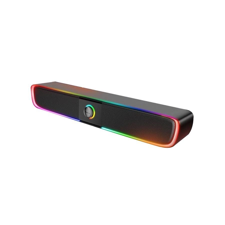 Xtrike Me SK-600 - Barre de Son USB avec Son Stéréo 2.0 et Rétro-Éclairage RGB, Noir - Simple Boutique