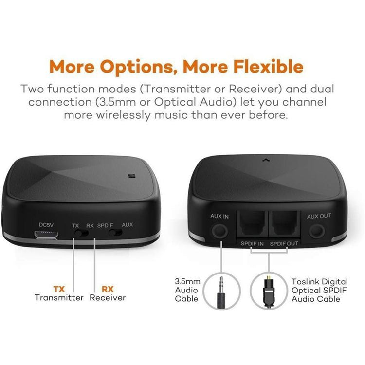 Yoho Émetteur Récepteur Adaptateur Audio Sans Fil Bluetooth 4.2 Toslink 3.5 mm et RCA Jusqu'à 2 Appareils - Simple Boutique