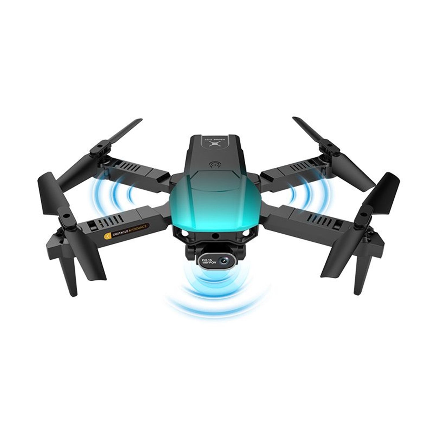 ZFR - Drone avec Double Objectif 4K avec Boite de Rangement et Télécommande, Comprend Trois Batteries, Noir