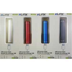 eLink Bloc D'alimentation Mobile Powerbank de 2200Mah Lithium 4 couleurs au choix - Simple Boutique