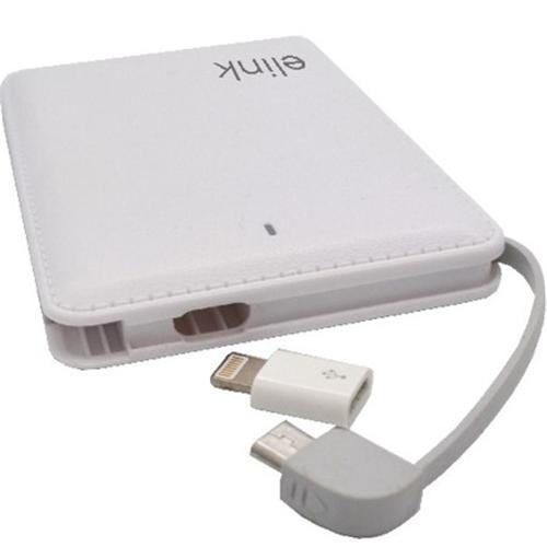 eLink EK-4735 Powerbank USB Pour Iphone & Android 4000 Mah Blanc