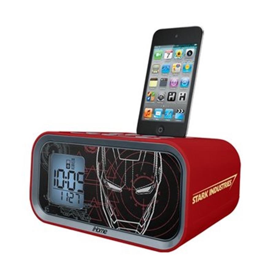 iHome EKIDS DISNEY Système de Haut-Parleurs à Réveil Double pour IPod IronMan - Simple Boutique