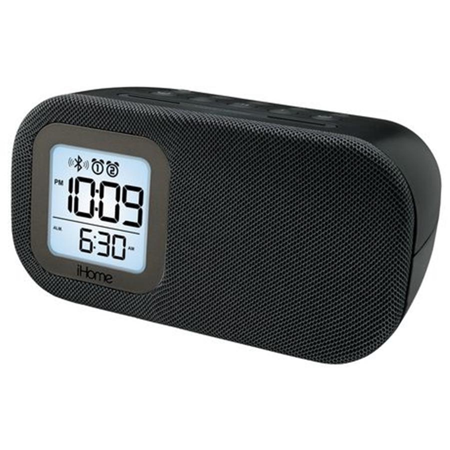 iHome IBT210BC Radio-Réveil FM, Deux Alarmes, Bluetooth avec Haut-Parleur et Charge USB, Noir - Simple Boutique