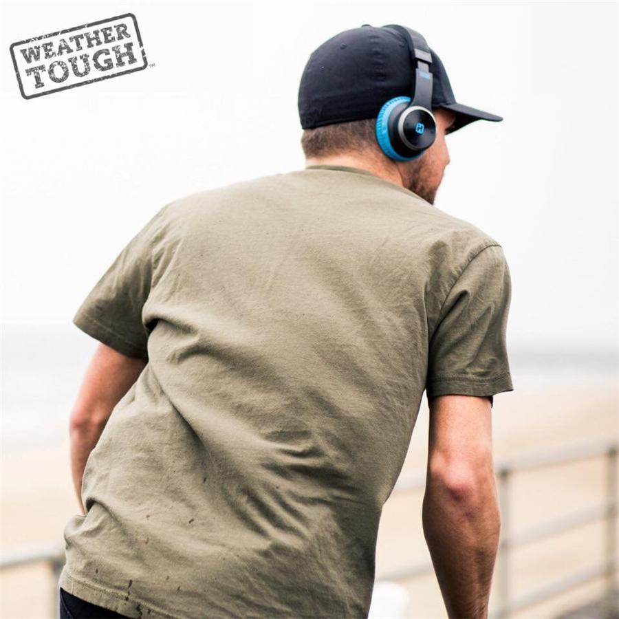 iHome iB88 Casque Bluetooth robuste et pliable, résistant aux éclaboussures, avec micro et étui - Simple Boutique